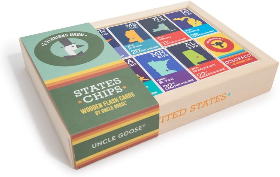 Uncle Goose Chips States with Tray - Made in The USA
