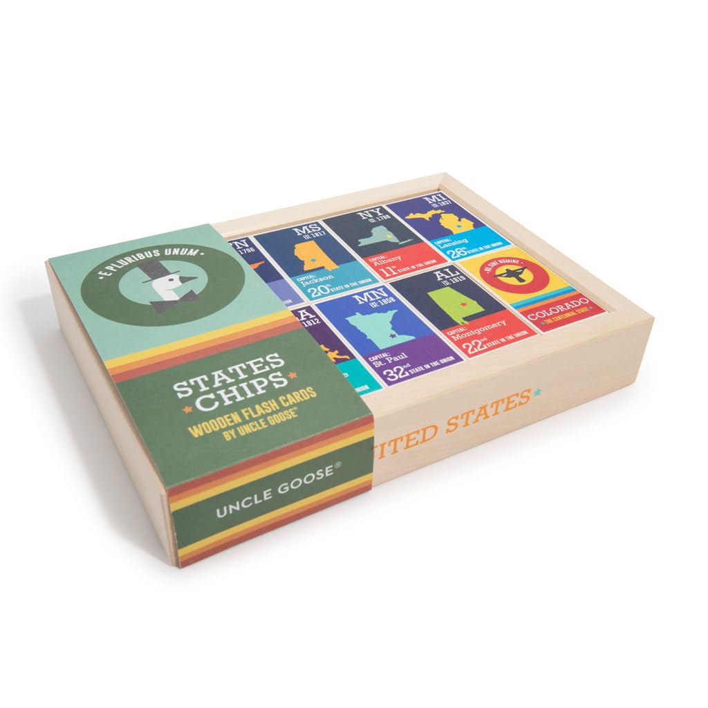 Uncle Goose Chips States with Tray - Made in The USA