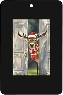10 PCS Merry Christmas Moose Under the Door Car Air Fresheners Cards Set, Multi-Pack Scented Cards, Long-Lasting Auto Fragrance Cards for Vehicle, Home & Office Rectangle