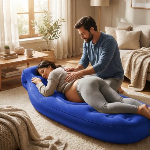 Inflatable Tummy Nest Pregnancy Pillow with Belly Hole, Extra Wide & Tall — view 8