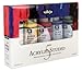 Produktbild Vallejo Acrylic Studio Set mit Acrylfarben, 5 x 200 ml (Titanweiß, Cadmiumgelb, Magenta, Cyanblau, Eisenoxidschwarz)