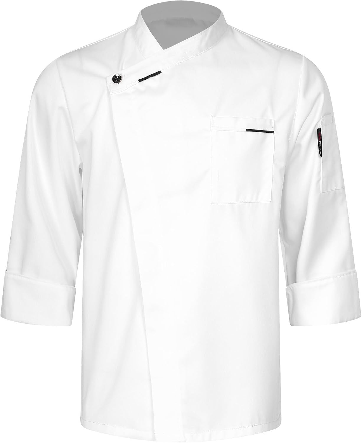 Unisex Men Women Chef Coat Solid Classical Chef Jacket Cook Outfit Hotel Restaurant Uniform