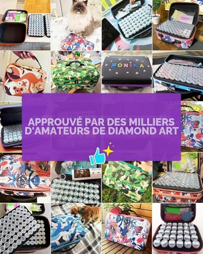 Malette Diamond Painting Accessoires ARTDOT 120 Pots Rangement Perles - 7