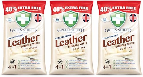 Large Conditioning Leather Surface Wipes (210 Pack) | Deep Cleaning & Protection | Fresh Scented Leather Wipes for Furniture Car Seats Shoes Bags | Removes Dirt & Restores Shine