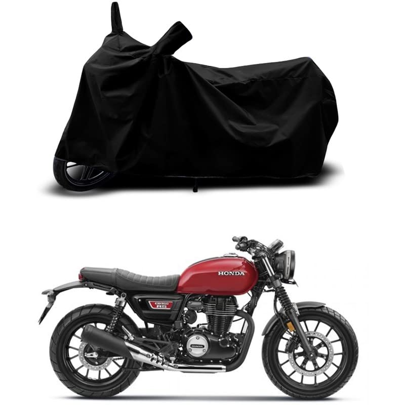 Image of 100% Scratchproof /UV-Rays /Heat Protection /Birds Dropping /Water Resistant /Dust proof /Waterproof /Bike Scooty Two Wheeler Body Cover Compatible For Honda Hness CB350 DLX Pro All Varient[Black]