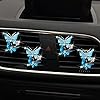 Car Aromatherapy Vent Clips,Lovely Dual Butterfly Car Air Outlet Freshener Perfume Clip Aroma Diffuser Decor - Lake Blue #2
