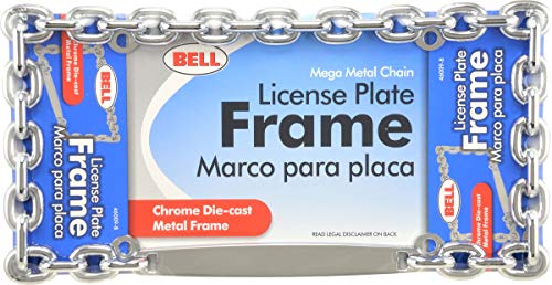 Bell Automotive 22-1-46009-8 Universal Chrome Mega-Metal Chain Design License Plate Frame #TOP1
