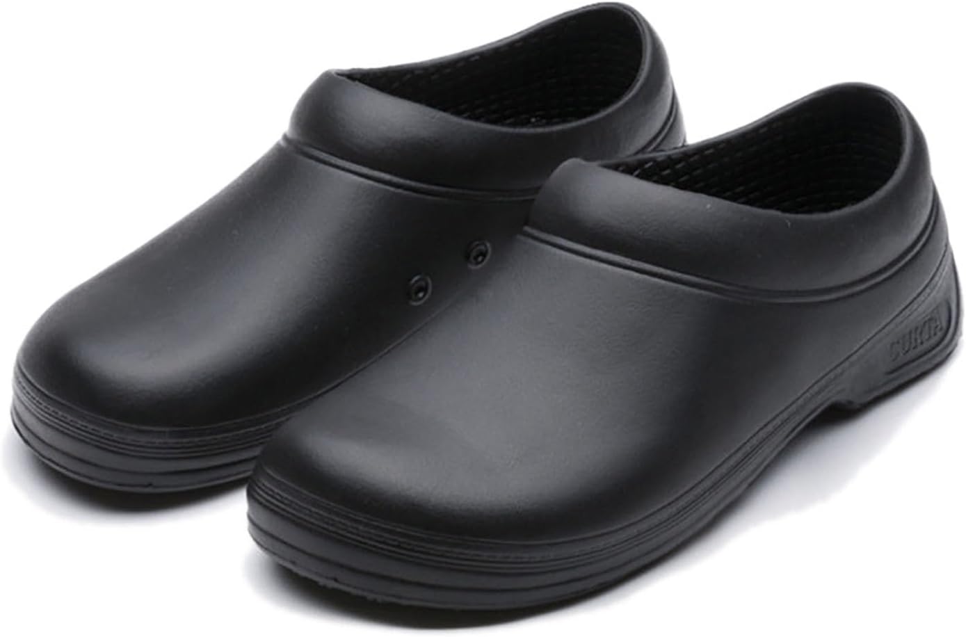 NVBHOF Kitchen Chef Shoes for Unisex, Waterproof Food Service Restaurant Non Slip Trainers, Non Slip Safety Work Shoes, for Hospital Garden Work Clogs Shoes(9.5) Black