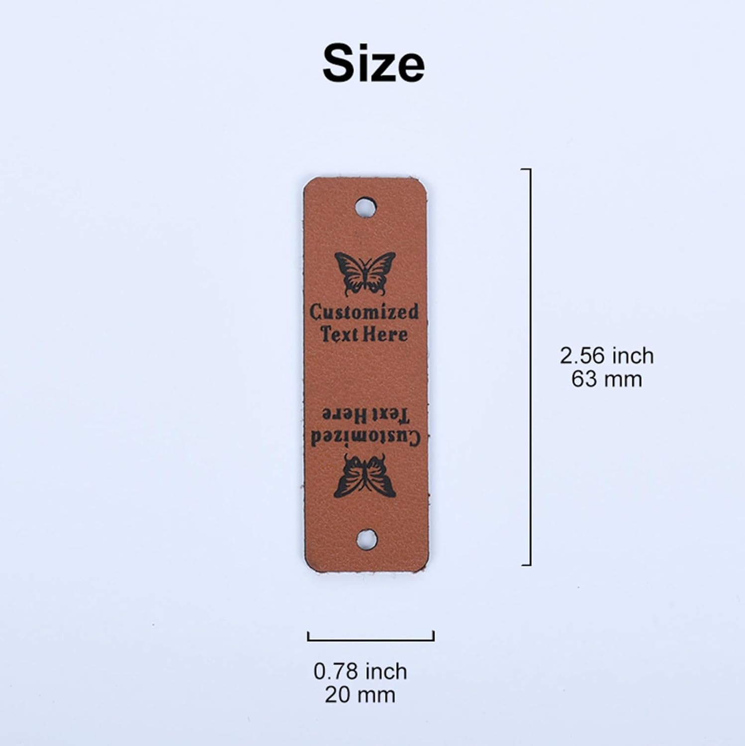 Custom Leather Logo Labels for Knitting Clothes Handmade Tags with Rivets for Crochet Sewing Accessories Garment Label (100PCS)