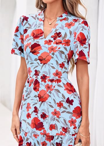Image of KIRUNDO Womens Floral Boho Flowy Maxi Dress