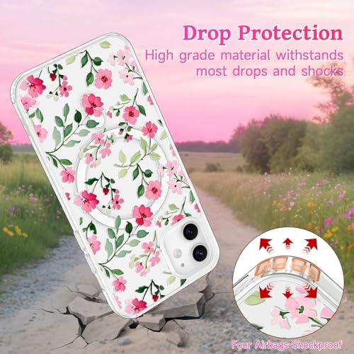 Coque iPhone 11 Magsafe à fleurs idée cadeau idéal pour fille