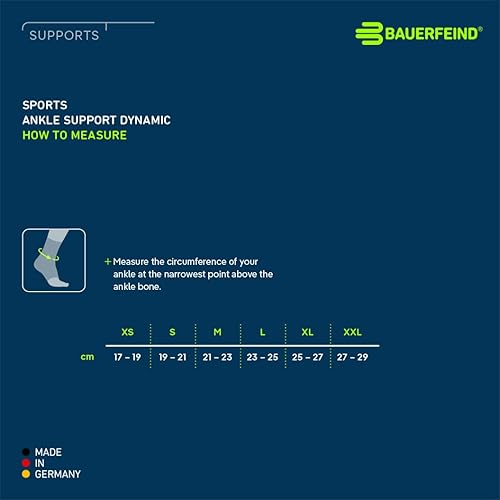 Miniatura 6 de Bauerfeind Tobillera deportiva dinámica, manga de compresión de tobillo para libertad de movimiento, tela AirKnit 3D para transpirabilidad, calidad