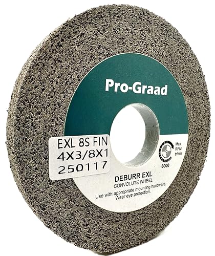 EXL Deburring Wheel 4" x 3/8" x 1", 8S Fine, 92961