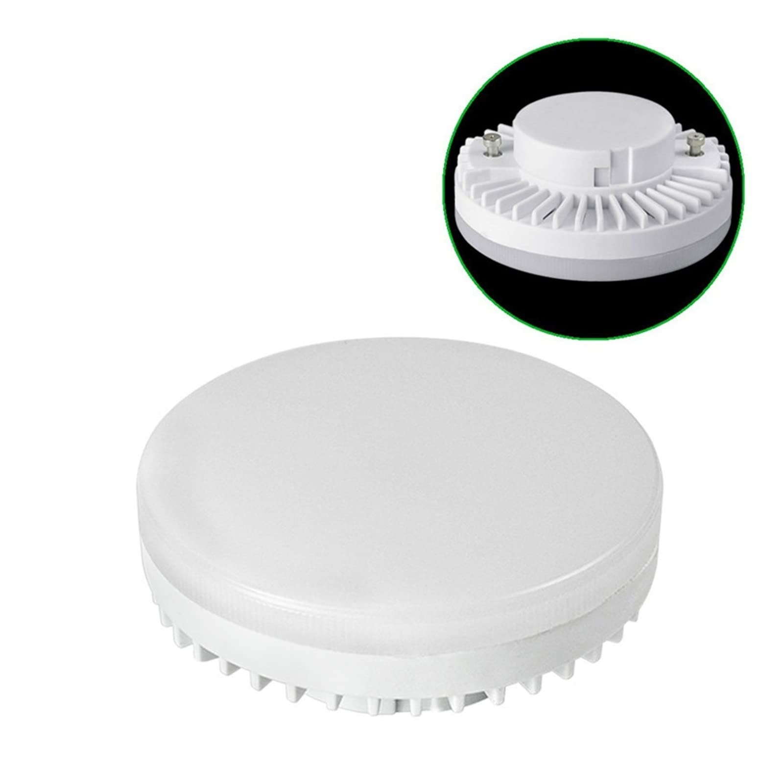 SunXTMYLighting Light Bulbs LED 9W Cabinet Light GX53 Die-cast Aluminum Shell GX53 Decorative Light Wide Voltage Universal (Color : Matte lampshade, Size : 6000K)