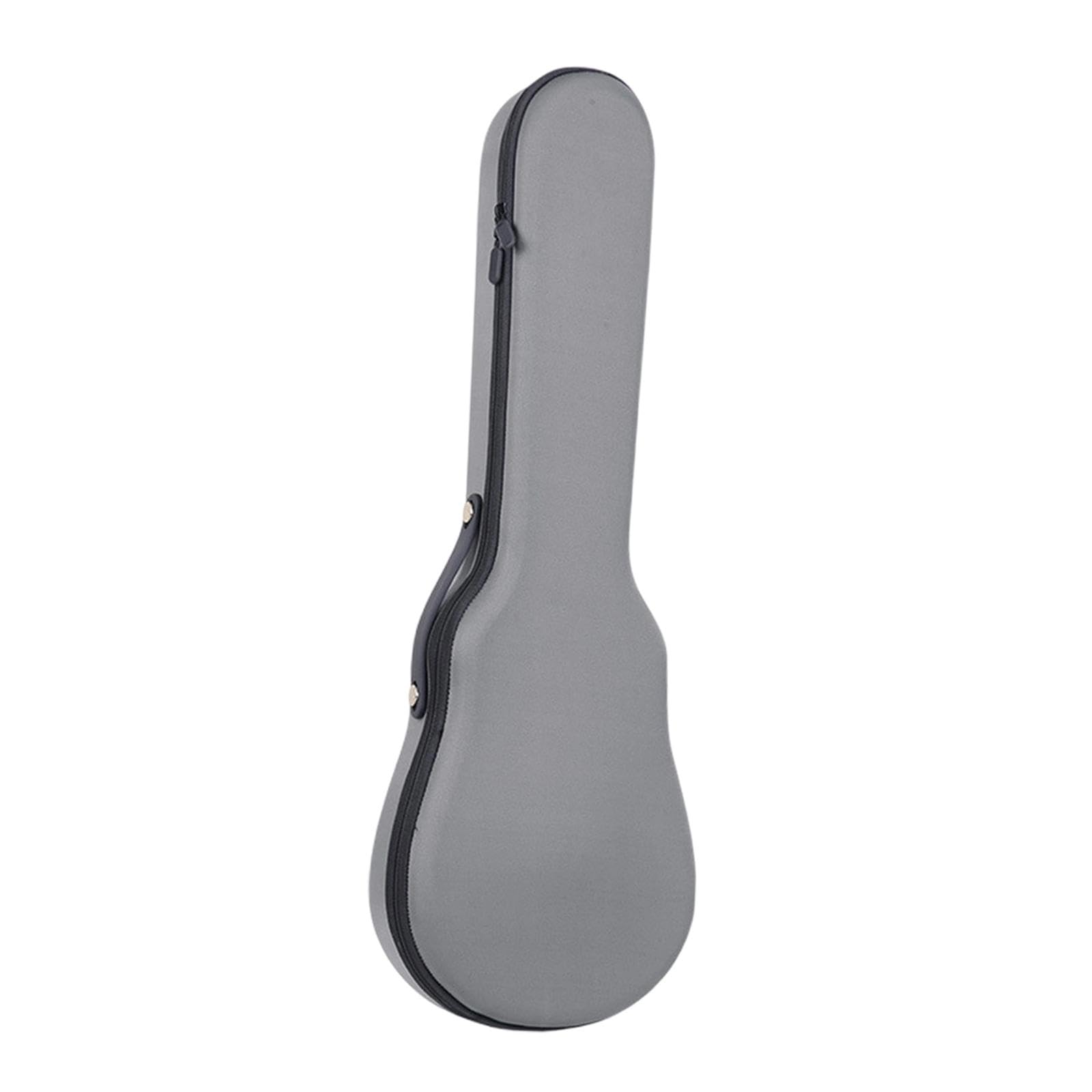 Ukulele Valise Rigide Sac Transport Étui Instrument Épaisseur 8mm Mousse EVA Tissu Tricoté Résistant Poignée Silicone Convient Au Rangement, Gris