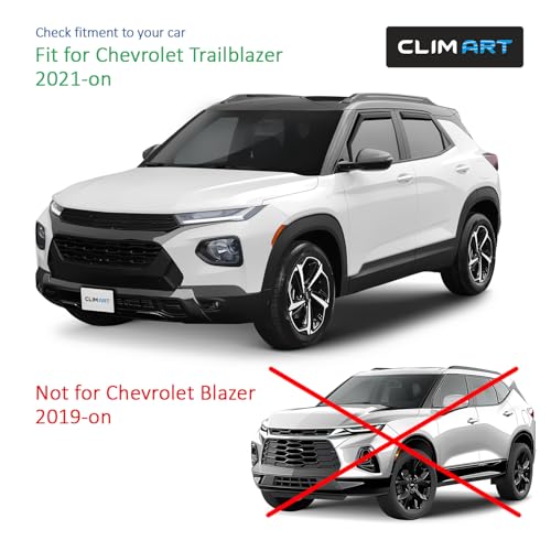 Image of CLIM ART in-Channel Incredibly Durable Rain Guards for Chevrolet (Chevy) Trailblazer 2021-2026, Original Window Deflectors, Vent Window Visors, Vent Deflector, 4 pcs. - 621464