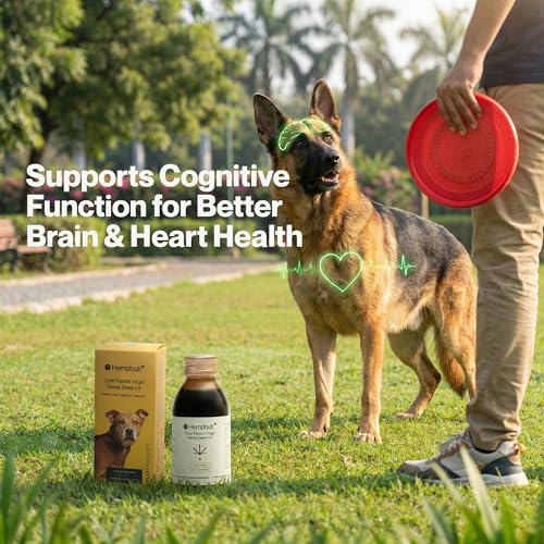Image of Natural Hemp Seed Oil for Dogs & Cats 125 Ml | Pets Joints and Bone Support Stress Calming Massage Oil | Rich in Omega-3-6 Dog Supplement | Cold Pressed Hemp Oil for Dogs Pain Anxiety Relief