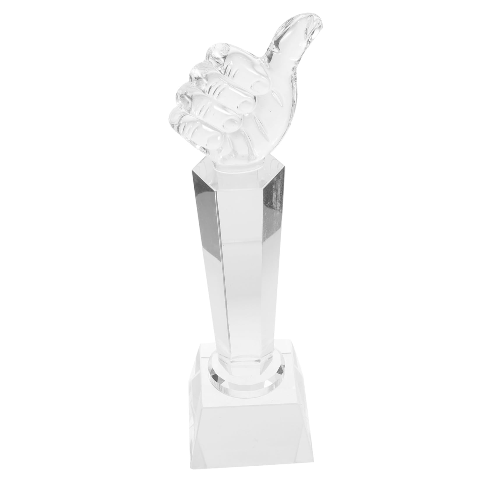 HANABASS Pulgares Arriba Copa De Clara Modelo De Premios De Premio De Cristal Adorno De Cristal Fiesta De Decoración De Cristal