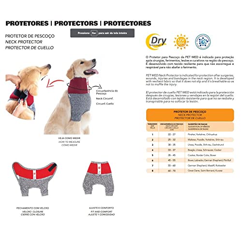 Roupa Protetora de Pescoço p/Cachorro Pet Med Duo Dry N1