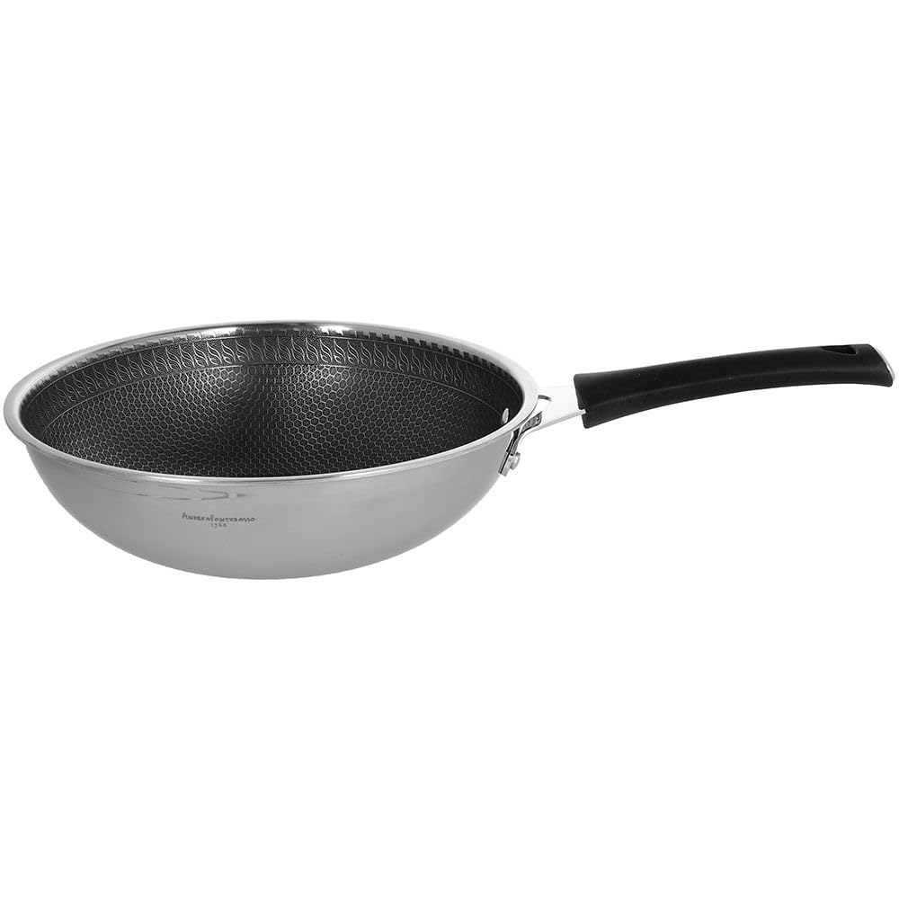 Wok 28 cm en acier inoxydable Luxury Design : l'excellence de la cuisson saine