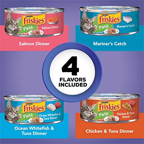 Purina Friskies Wet Cat Food Pate Variety Pack Seafood And Chicken Pate Favorites - (40) 5.5 Oz. Cans #TOP1