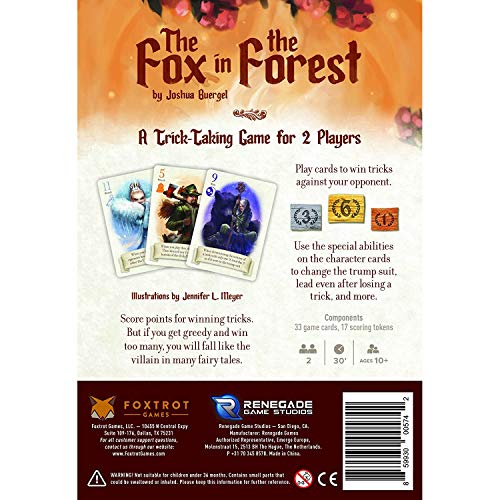 Renegade Game Studios - The Fox In The Forest Card Game (0574Rgs), A Trick-Taking Game For 2 Players, Age 10 And Up, 30 Min Playing Time, Compact Size Is Perfect For Travel, Teen & Adult Game Night #TOP5