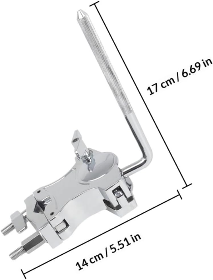 Abaodam Drum Clamp Expansion Clip Alloy Holder for Percussion Parts, Universal Tom Mounting Bracket Compatible Drum Stands, Instrument Hardware Accessory