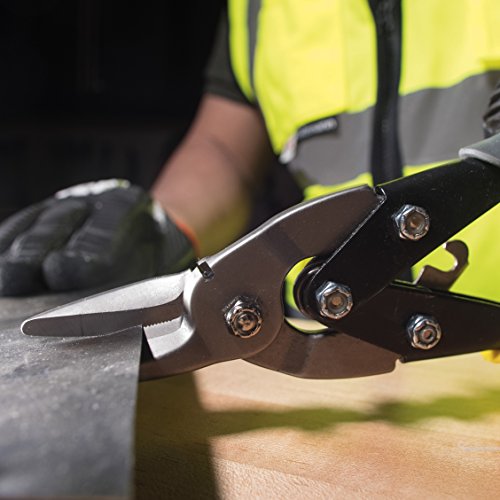 Klein Tools 1201R Metal Shears, Aviation Snips With Wire Cutter, Right Curvature #TOP6