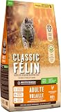 Classic FÉlin Trockenfutter für ausgewachsene Katzen, reich an Geflügel, Premium-Rezept, hergestellt in Frankreich, 3 kg