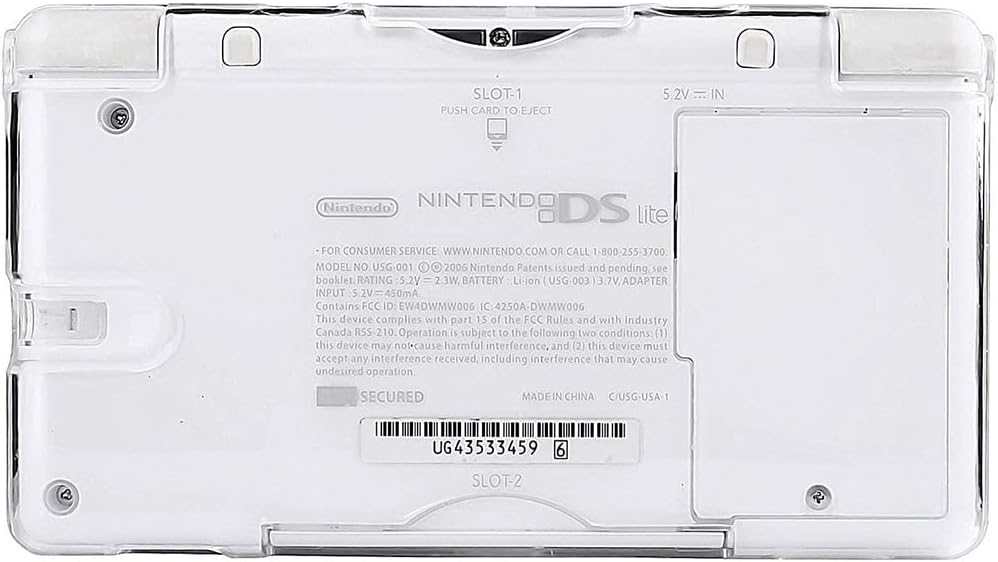 CKXIN Clear Crystal Protective Hard Shell Skin Case Cover for Nintendo DSL NDS Lite NDSL Console : Video Games