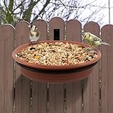 Fence Bird Feeders Tray - Tree Mounted Wild Bird Bath for...