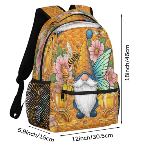 Mochila escolar de viaje gnomo de abeja para universidad 2