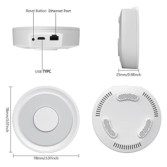 XRC TECH Newest Multi-mode Smart Home Gateway ZigBee WiFi Bluetooth Mesh Wired Hub Work with Tuya Smart App Intelligent Home Hub Voice Control via Alexa Home