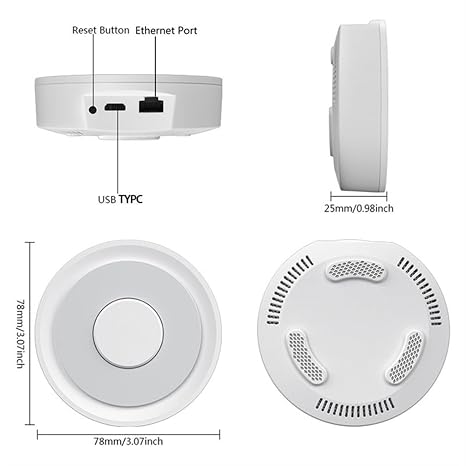 XRC TECH Newest Multi-mode Smart Home Gateway ZigBee WiFi Bluetooth Mesh Wired Hub Work with Tuya Smart App Intelligent Home Hub Voice Control via Alexa Home