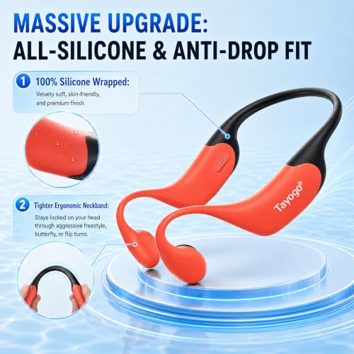 Image of Tayogo T6+W23 Swimming Headphones, No MP3 Needed, Bone Conduction Headset