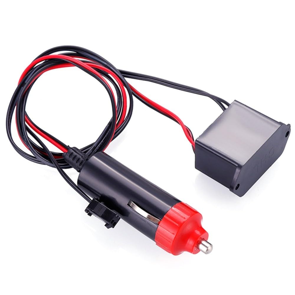 MiOYOOW El Wires - Filo di luce 5 m/16 ft, DC 12 V, striscia al neon luminosa impermeabile per interni auto, illuminazione interna a LED flessibile per decorazioni auto
