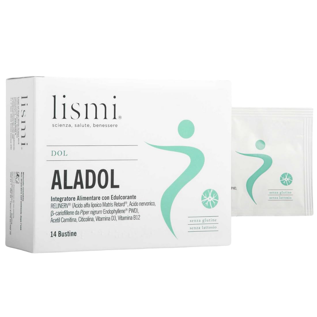 ALADOL - Integratore Alimentare Azione Antiossidante, per Problematiche al Sistema Nervoso e per la Normale Funzionalità Muscolare, Dolorabilità Diffusa, 14 Bustine