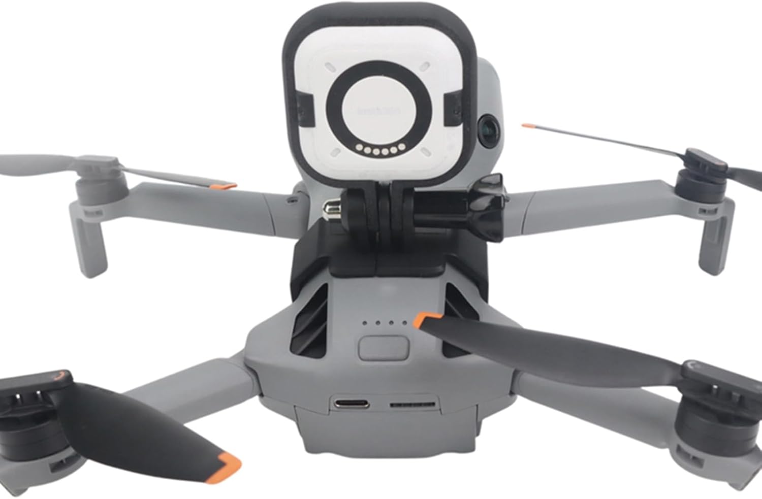 Top-Mounted Camera Mount Holder for DJI Mini 5 Pro/Mini 4 Pro/Mini 3/Mini 3 Pro Drone, Extension Bracket with 1/4 Screw Tripod Mount Adapter for Action Camera/LED Night Flight Light