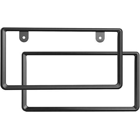 Amazon Rightcar Solutions Flawless シリコン ナンバープレートフレーム 防錆 ラトルプルーフ 耐候性 ブラック ナンバーカバー ホルダー 車 バイク