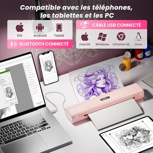 Imprimante Stencil Tatouage Thermocopieur Bluetooth Machine Transfert - 3