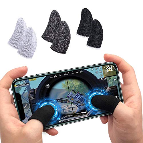 WOWMOB New Pubg Anti-Slip Thumb Sleeve, Slip-Proof Sweat-Proof Professional Touch Screen Finger Sleeve for Pubg Gaming Gloves. (1 Pair)