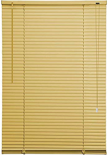 ASAB PVC Venetian Shutter Blinds | Window Mounting Brackets Easily Cut | Home Office Privacy Light Protection | Twist Tilt Open Close Control Wand Pull Cord - 105 x 130cm - Oak