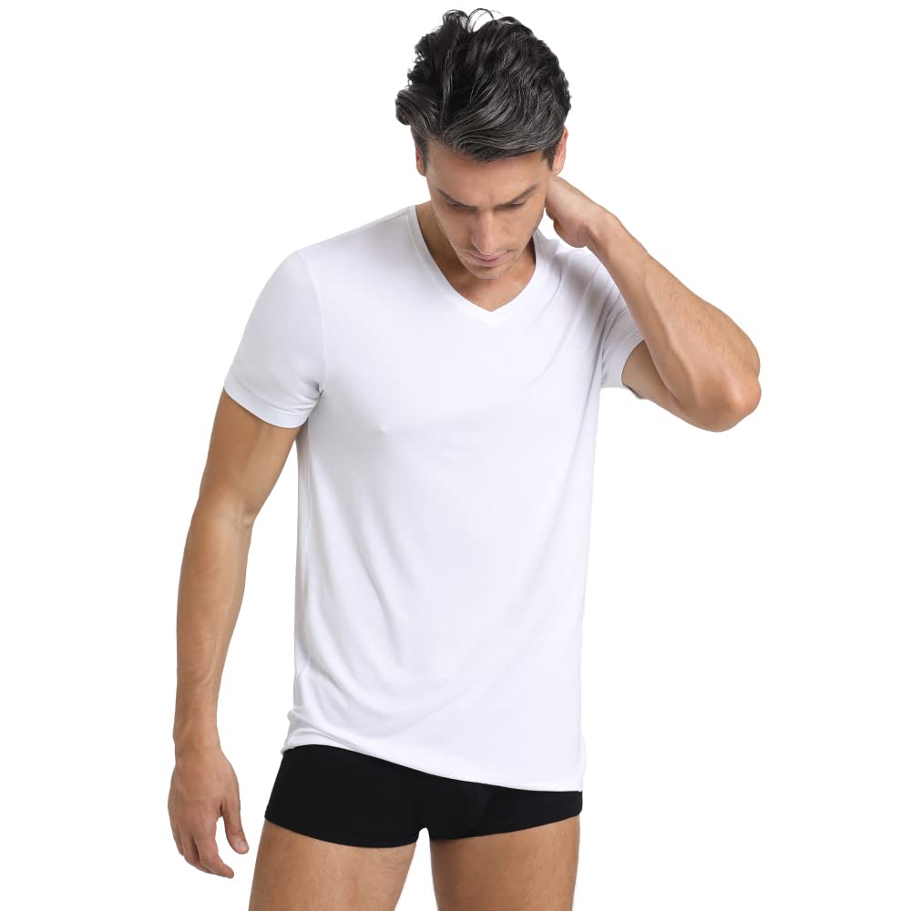 MOLISOHO Herren-Unterhemd, atmungsaktiv, Bambus-Viskose-Shirt für Männer, feuchtigkeitsableitende T-Shirts