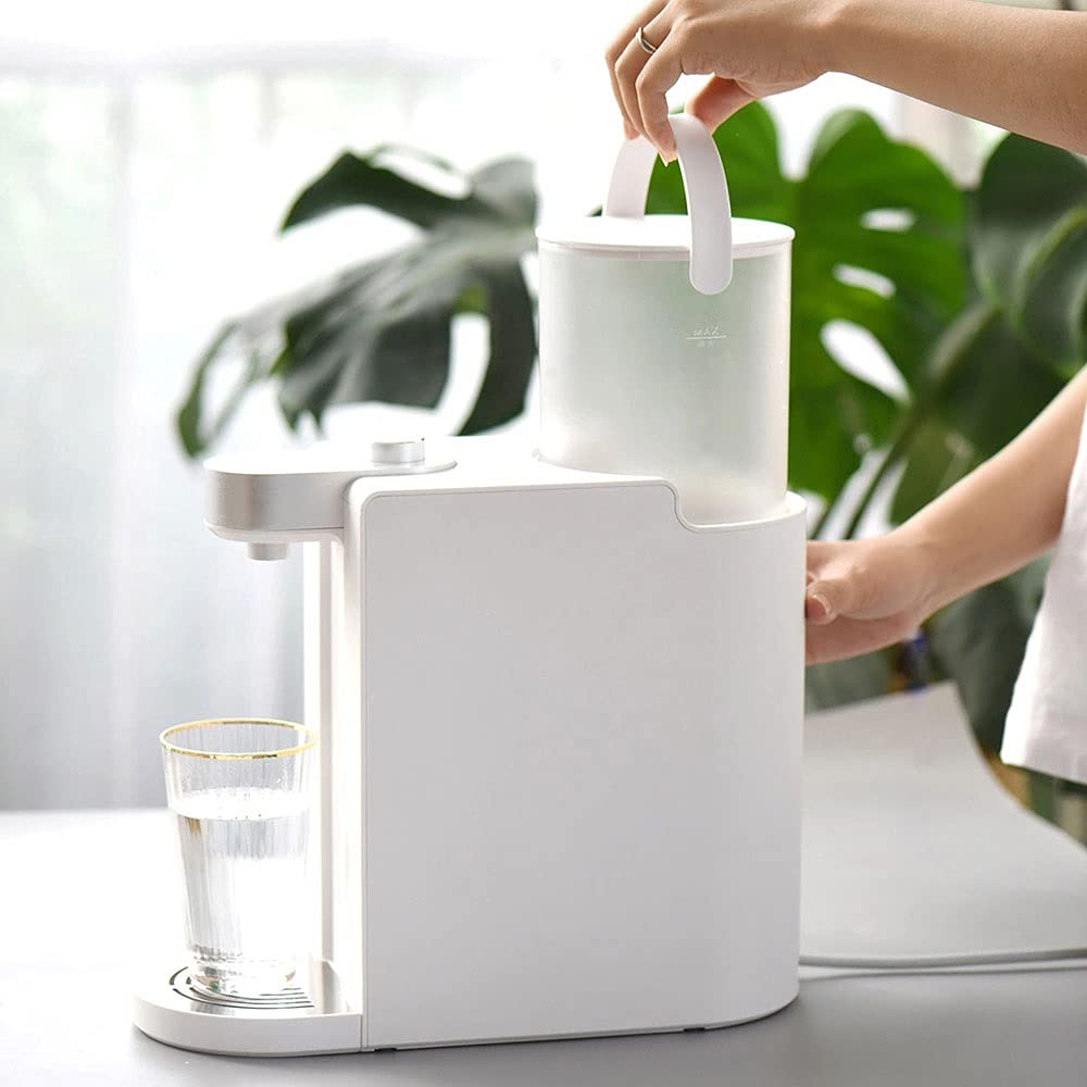 Fuente para Beber, máquina de Agua Potable Caliente, Mini máquina de Barra de té de Escritorio, dispensador de Agua Caliente Blanca, Uso en el hogar y la Oficina