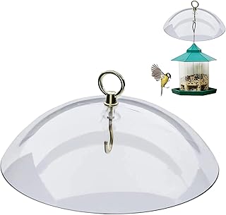 Bird Feeder Protective Dome Universal, 26cm Clear Squirrel Baffle Squirrel Proof Hummingbird Feeder Rain Cover Guard Bird Feeder Accessory, Baffle For Bird Feeders, Bird Squirrel Feeder