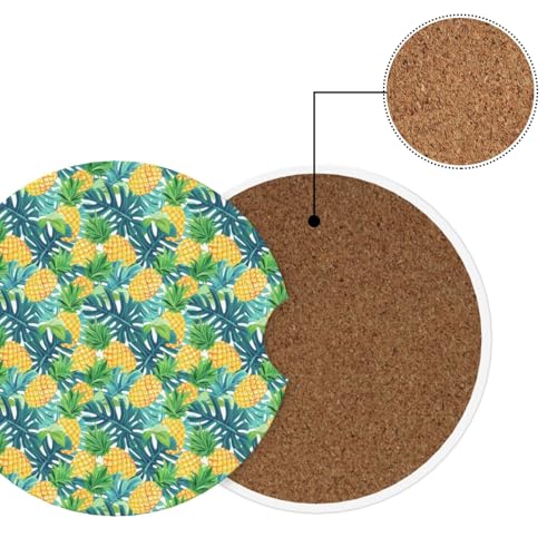 2 Pack Portavasos de Coche Cerámicos 2.56 in Tropical miniatura 6