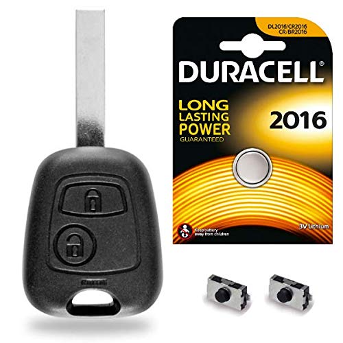 Boitier/Coque pour Télécommande Clé Plip Toyota Aygo ✚ Switch ✚ Pile CR2016 DURACELL - Kit iRace Keys® Cover