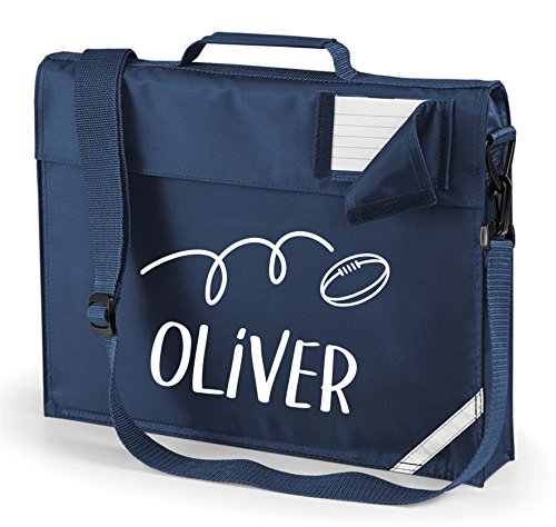Sac scolaire personnalisé rugby bleu marine pour la rentrée