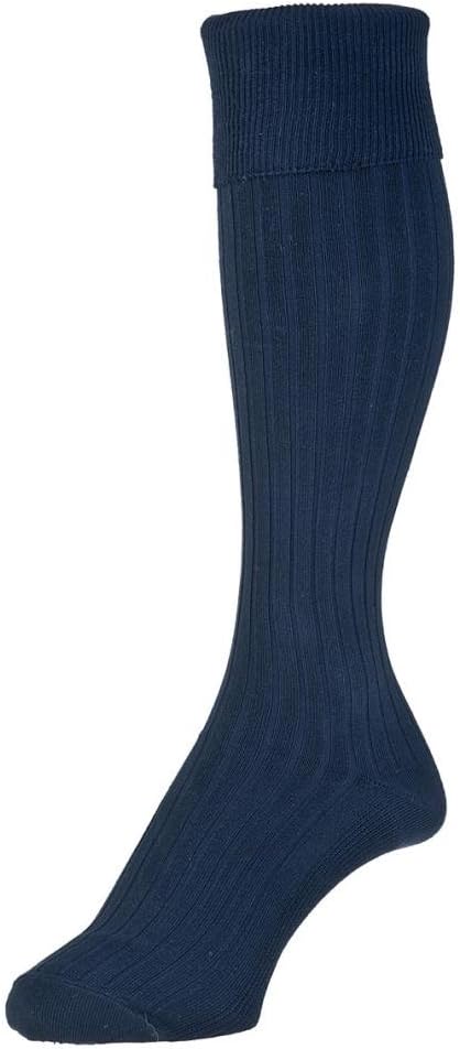 HJ HallMens HJ Hall Long Bermuda Golf Cotton Sock 6-11 Navy