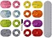 Clothing Size Dividers 55 Pieces Round Hangers Closet Dividers Multi Colored Size Series XXS To XXXL and 15 Blank Pieces with Marker Pen, Rack Size Dividers Round Hanger Garment Sorting Storage Tubes